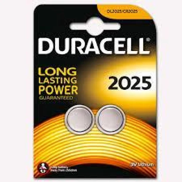 Duracell CR 2025 Lityım Pil 3 Volt 2 li ürün görseli 1