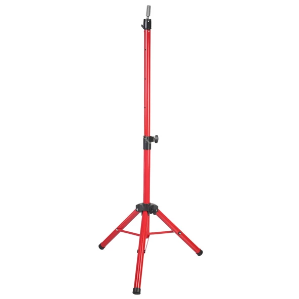 Kuaför Eğitim Mankeni İçin Metal Tripod - Kırmızı + Taşıma Çantası - 3