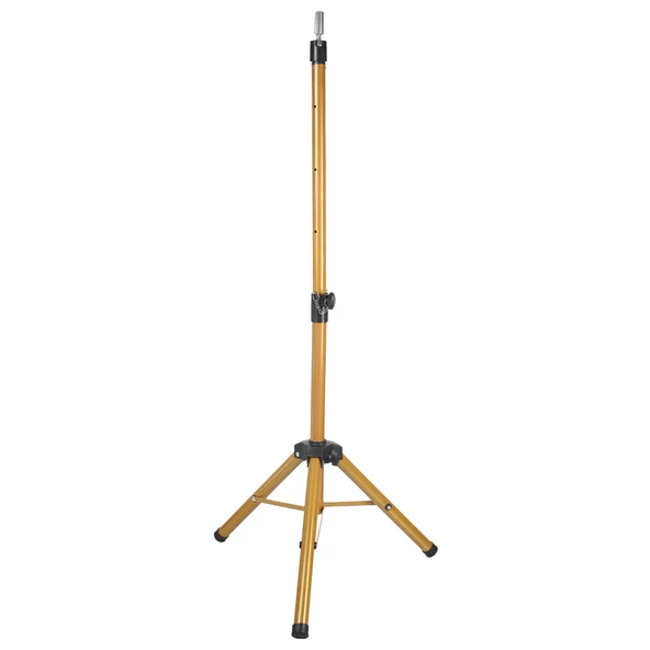 Kuaför Eğitim Mankeni İçin Metal Tripod - Simli Gold + Taşıma Çantası - 3