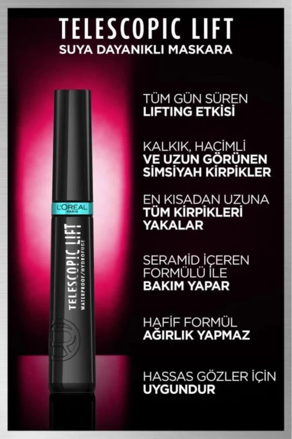 Loreal Paris Telescopic Lift Suya Dayanıklı Maskara - 3