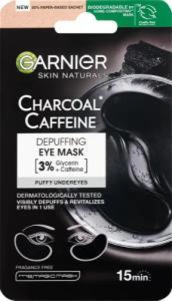 Garnier Skin Naturals Charcoal Caffeine Göz Maskesi - 5 gr