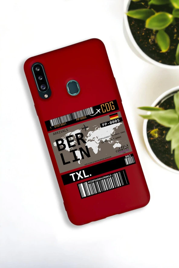 Huawei P30 Lite Uyumlu Berlin Ticket Desenli Premium Silikonlu Lansman Telefon Kılıfı