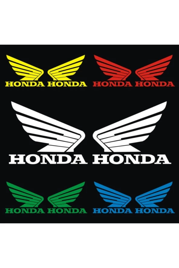 Honda İçin Uyumlu Aksesuar Oto Motorsiklet Kask Sticker Set Kırmızı