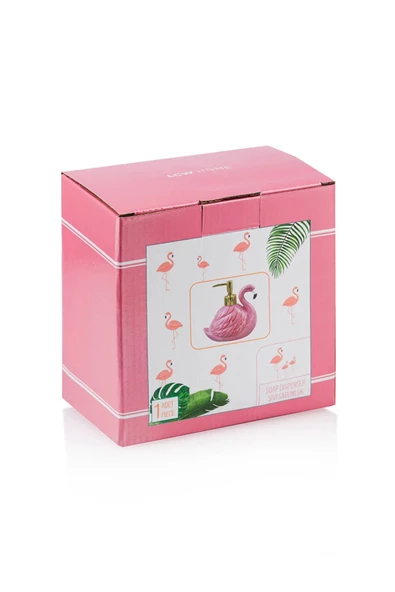 LCW HOME Flamingo Figürlü Sıvı Sabunluk Pembe Renk 10x15 cm - 4