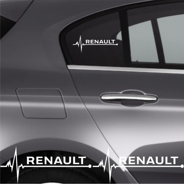 Renault Escape İçin Uyumlu Aksesuar Oto Ritim Sticker 2 Adet 20*9 Cm