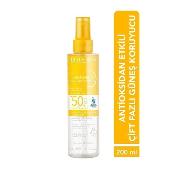 Bioderma Photoderm Anti-Ox SPF50 Sun Protective Water Güneş Koruyucu 200 ml - Resim 2