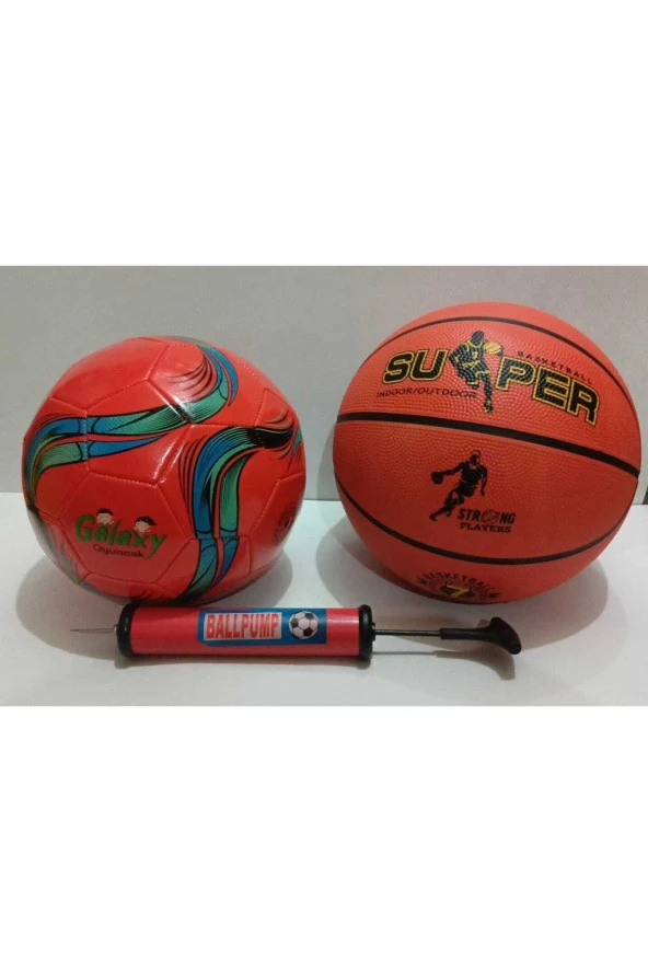 Futbol Topu Basket Topu Ve Şişirme Pompası
