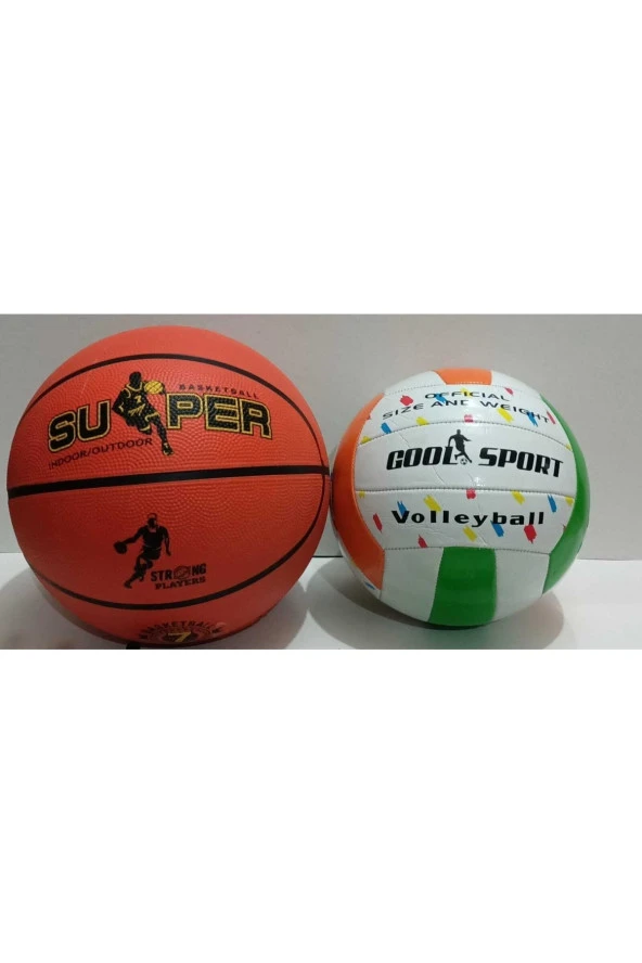 Basketbol Topu -voleybol Topu 2 Si Birlikte