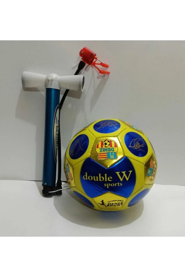 Parlak Futbol Topu Ve Kaliteli Şişirme Pompası