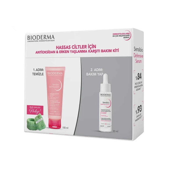 Bioderma Sensibio Antioksidan ve Erken Yaşlanma Karşıtı Bakım Kiti - Bilek Havlusu Hediye!