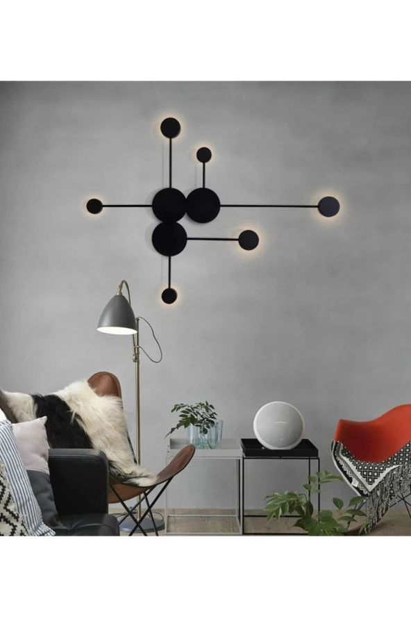 SimaAvize Siyah Modern Aplik - Resim 2