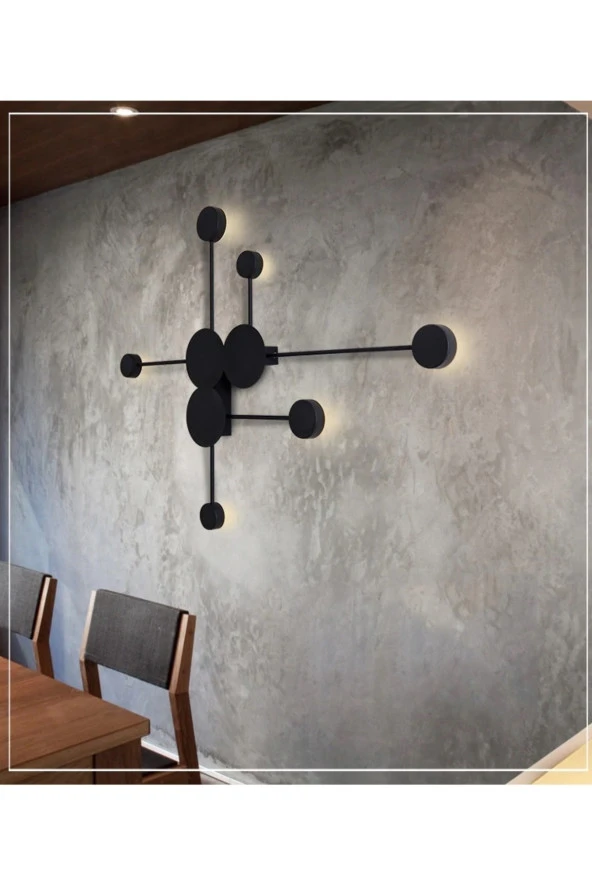 SimaAvize Siyah Modern Aplik - Resim 3