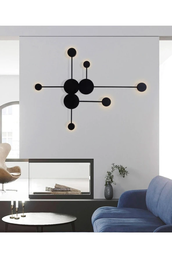 SimaAvize Siyah Modern Aplik - Resim 4