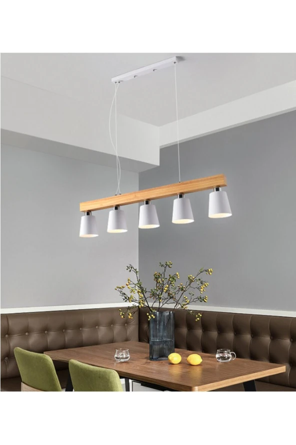 SimaAvize Modern Metal Iskandinav Minimalist Ahşap Avize