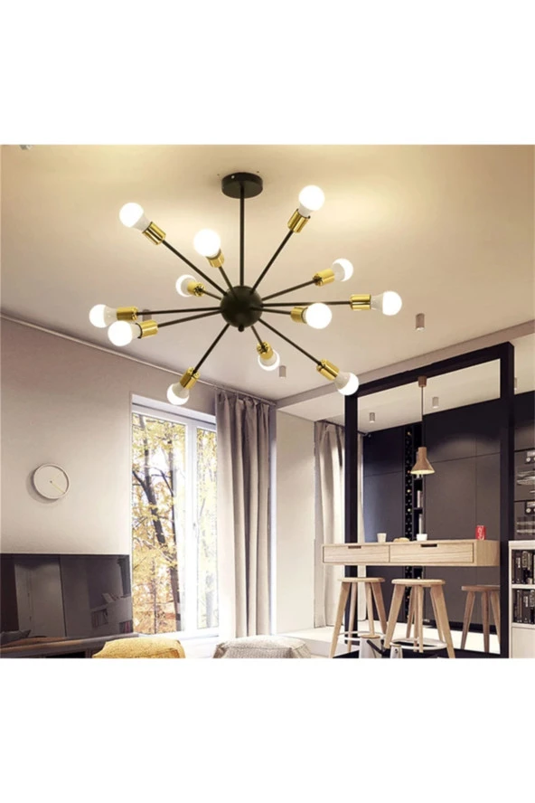 SimaAvize Sima Ultra Modern Altın Kirpi Avize - 3