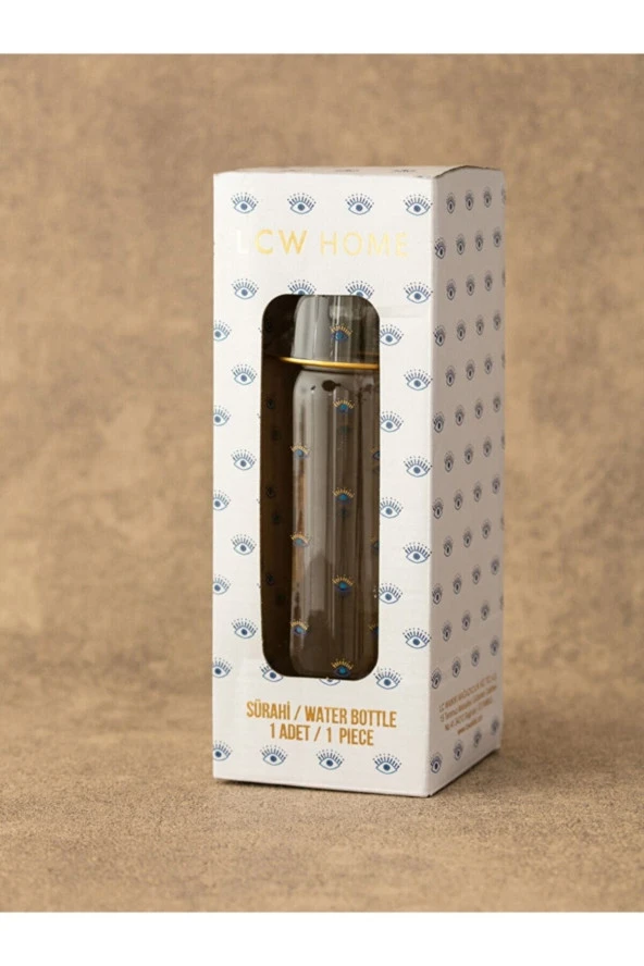 Lc Waikiki Göz Baskılı Bardaklı Sürahi 700 ml Başucu Sürahisi - Resim 3