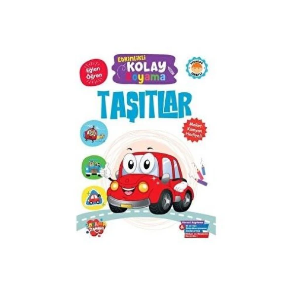 Boyama Zamanı Etkinlikli Kolay Boyama - Taşıtlar