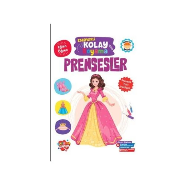 Boyama Zamanı Etkinlikli Kolay Boyama - Prensesler