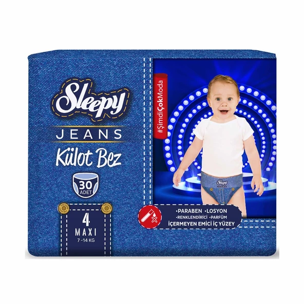 Sleepy Süper ikili Fırsat Paketi(Jeans Külot Bez 4 Numara 30 Adet + Mayo Külot Bez 4 Numara 20 Adet) - 2