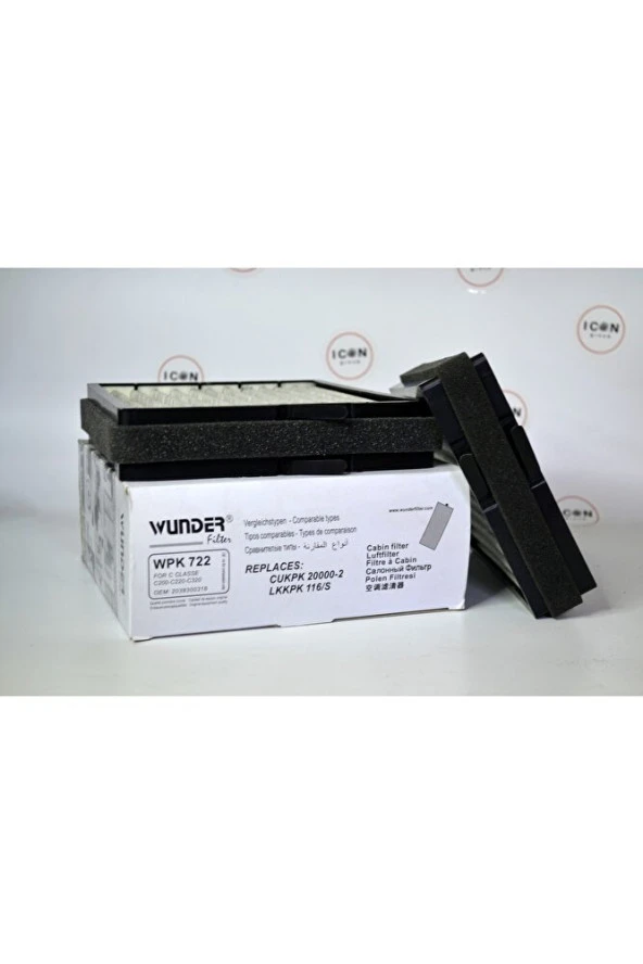 Icon Group - Mercedes C Classe C200 - C220 - C320 Karbonlu Polen Filtresi - Wpk 722 - Resim 2