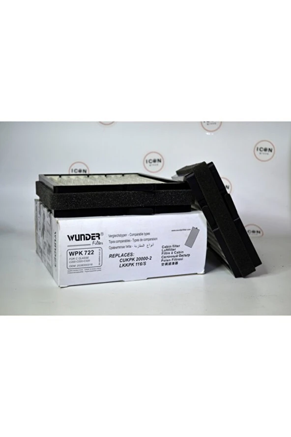 Icon Group - Mercedes C Classe C200 - C220 - C320 Karbonlu Polen Filtresi - Wpk 722 - Resim 3