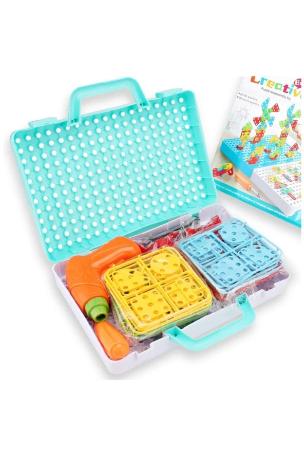 Birlik Oyuncak 3D Stem Eğitici Matkap Seti Hayvanlar Urt014-001 - 4