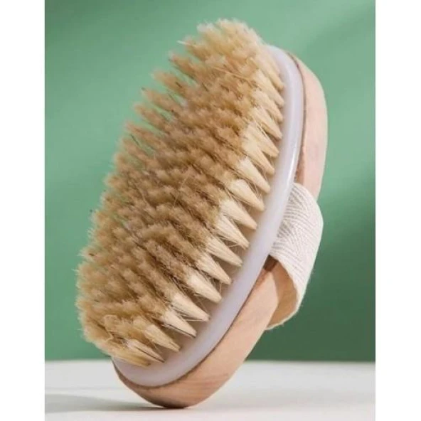 At Kılı Selülit Fırçası Doğal Kuru Cilt Kıl Fırça Masaj Fırçası At Kılı Duş Kesesi - 4