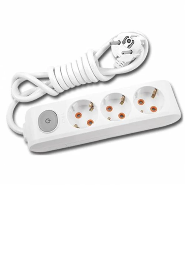 Viko Multi-let 3'lü Anahtarlı Topraklı Ç.K. Grup Priz - 5 Metre