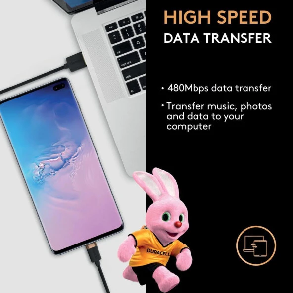 Duracell 1M USB-C to Lightning Braided Black - 4