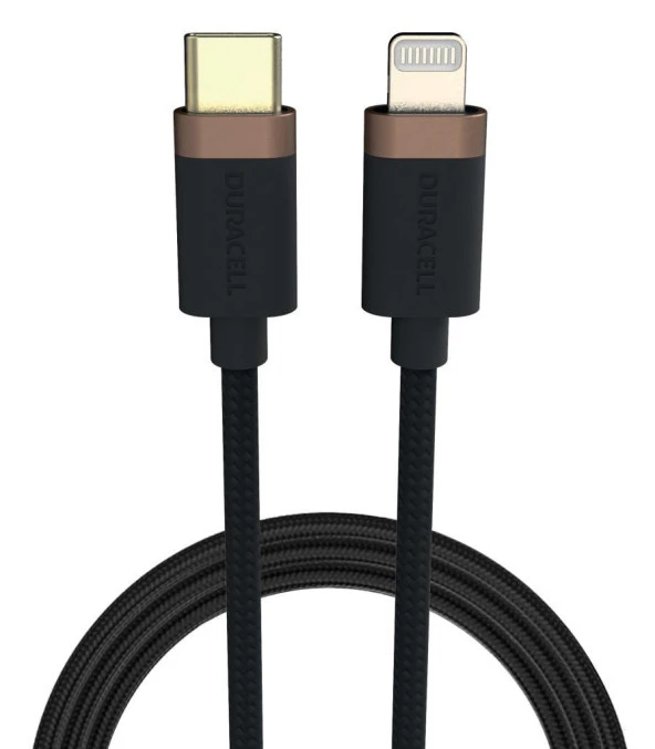 Duracell 1M USB-C to Lightning Braided Black - 5