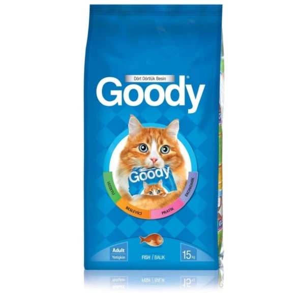 Goody Balıklı Yetişkin  Kedi Maması 15 Kg