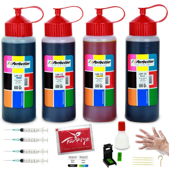 Perfection Hp Officejet 202 150 252 Yazıcı 651 Kartuş Dolum Seti Aparatlı Solüsyonlu 4x500 Gr