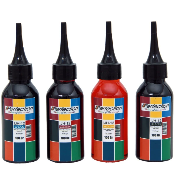 Hp , Epson, Canon, Brother Tanklı Yazıcı Üniversal Mürekkep Dolum Seti 4X100 gr. - 1