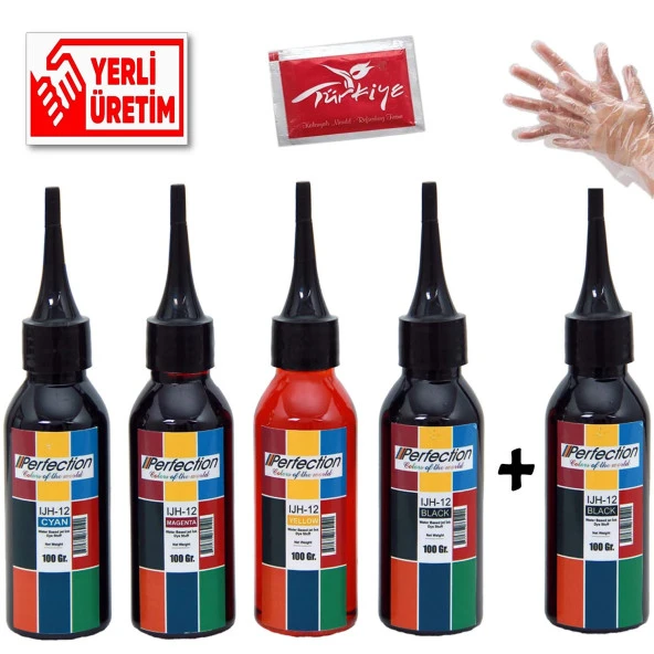 Hp , Epson, Canon, Brother Tanklı Yazıcı Üniversal Mürekkep Dolum Seti 5x100 gr.