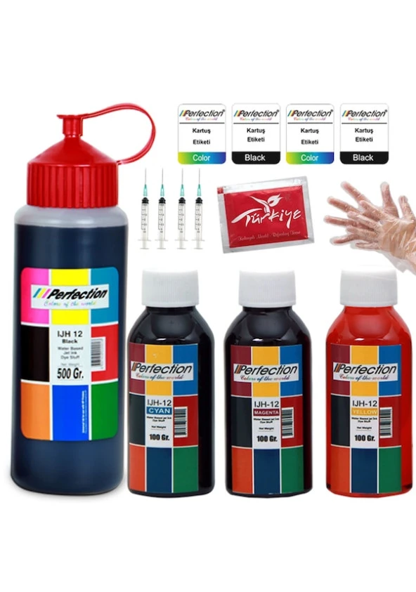 Perfection Epson 103 L1210-L1250-L3210-L3211-L3260 Yazıcı Uyumlu Dolum Seti