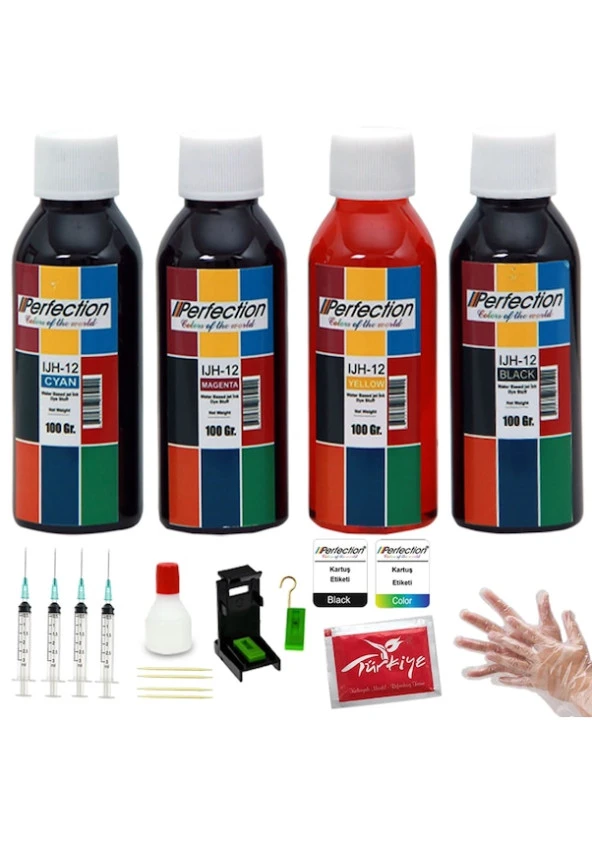 Perfection Hp Deskjet 3540 / 3545 / 3546 Yazıcı Uyumlu Kartuş Dolum Seti ürün görseli 1