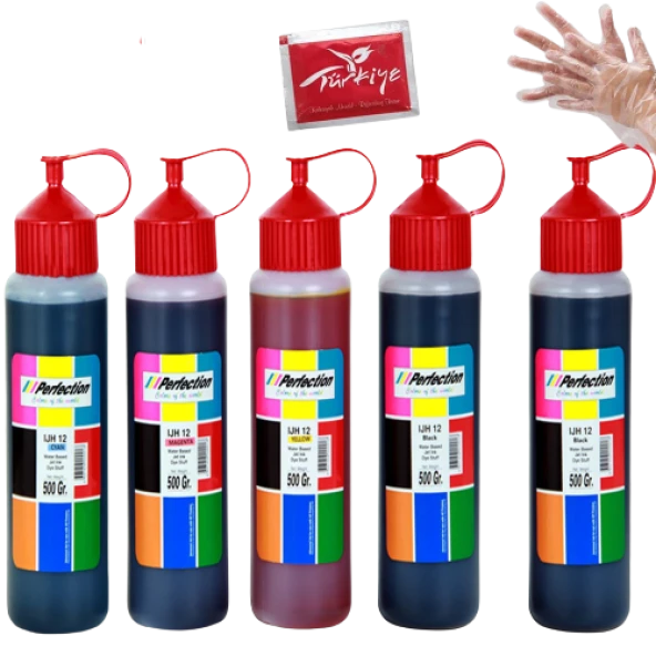 Perfection  HP Deskjet 1015 - 1016 - 1018 Kartuş Uyumlu Dolum Seti 5x500 ML