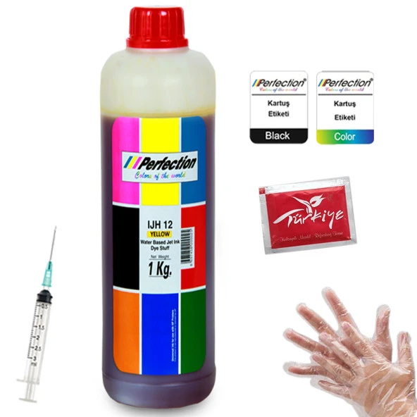 Perfection  Hp 47 Renkli Kartuş Uyumlu Dolum Mürekkebi Yellow 1 kg.