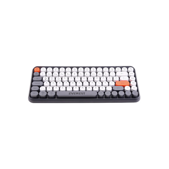 Everest KB-89 CITRUS Gri Wireless 2.4G + Bluetooth Çoklu Cihaz Bağlantılı Kablosuz Mini Q Klavye - 4