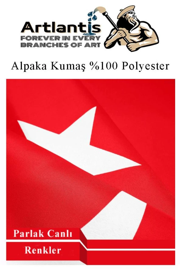 Bayrak 20x30 cm Türk Bayrağı Kumaş 1 Adet Alpaka Kumaş Bez Bayrak Kaliteli Türk Bayrağı Kırmızı Beyaz Bayrak - 3