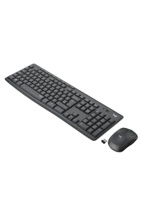 Logitech MK295 Sessiz Kablosuz Türkçe Klavye Mouse Seti - Siyah