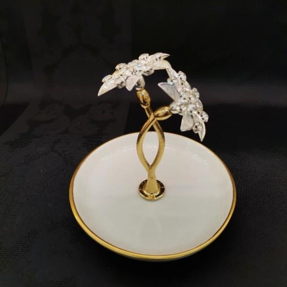 BROŞ 15 CM KULPLU PORSELEN SERVİS ALTIN - 2