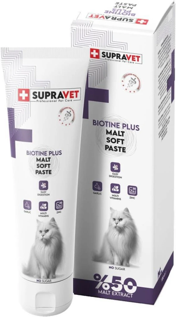 Supravet Biotine Plus Kedi Malt Soft Paste 100 Gr