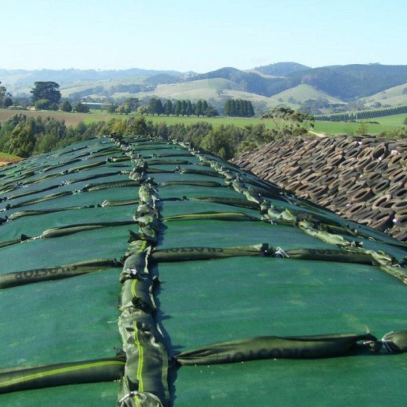 Silaj örtüsü Siyah-Yeşil 300 Cm 300 Micron 85 Kg. ürün görseli 1