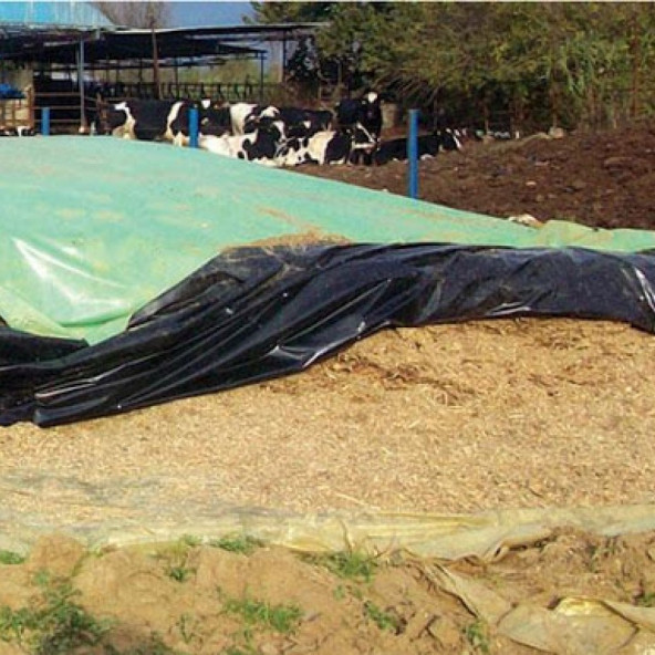 Silaj Örtüsü Siyah-Yeşil 350 Cm 300 Micron 91 Kg. - Resim 3