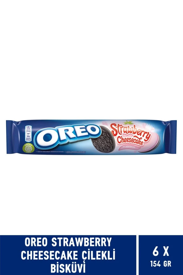 Oreo Strawberry Cheesecake Çilekli Bisküvi 154 gr - 6 Adet - 2