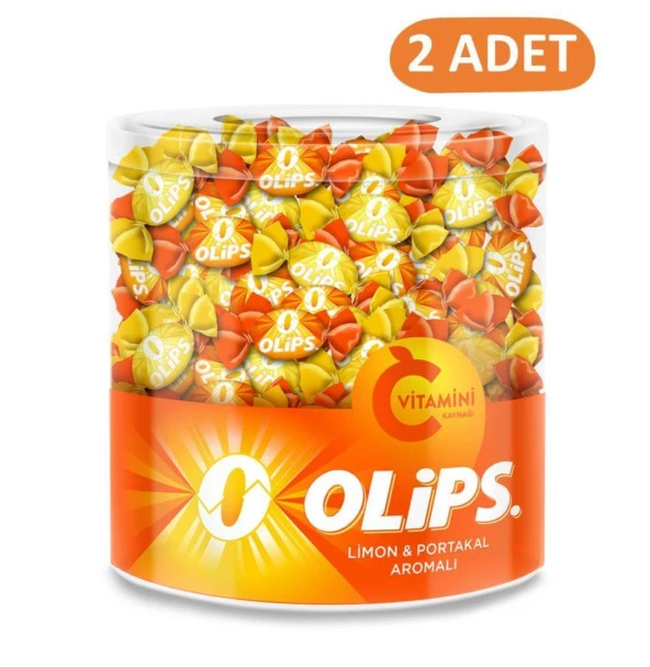 Olips C Vitaminli Limon Portakal Aromalı 462 gr Kavanoz Şeker - 2 Adet