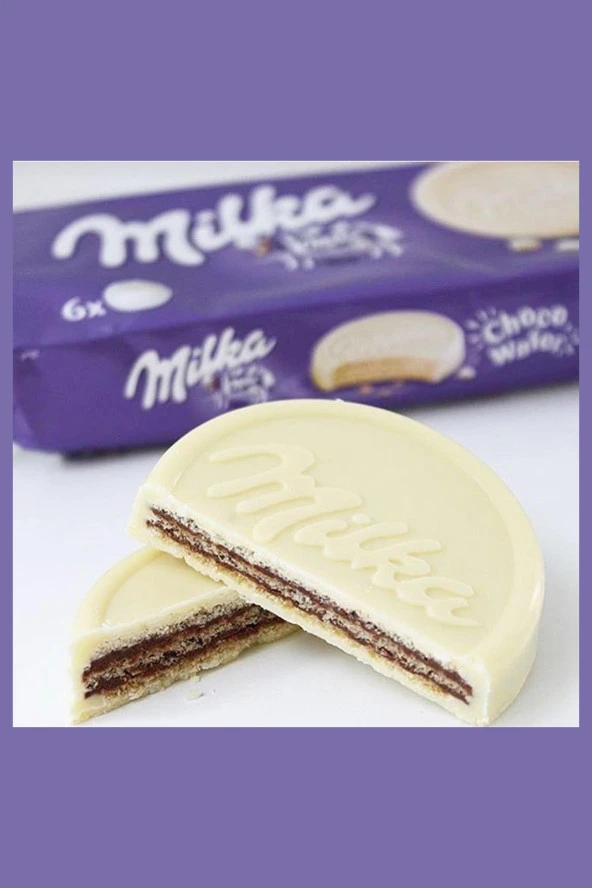 Milka White Choco Wafer Beyaz Çikolatalı Gofret 180 gr - 3 Adet - 2
