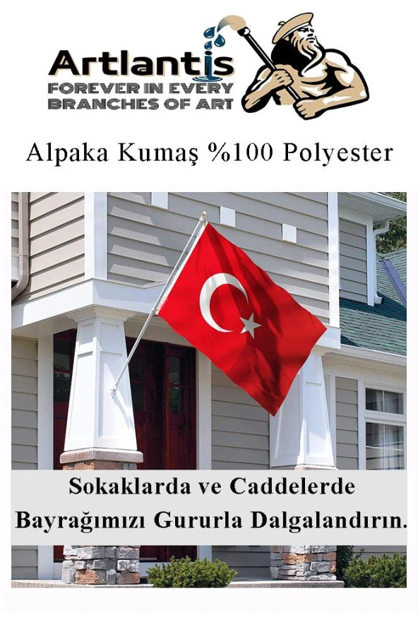 Bayrak 40x60 cm Türk Bayrağı Kumaş 1 Adet Alpaka Kumaş Bez Bayrak Kaliteli Türk Bayrağı Kırmızı Beyaz Bayrak - 5