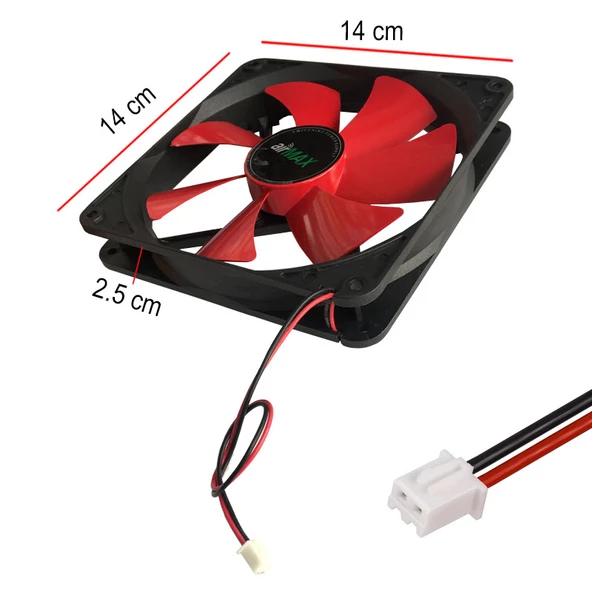 12 volt 14 cm 2 pin li soğutucu fan pc kasa içi 12v fan - 4
